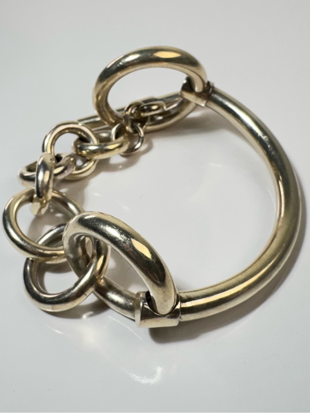 Mexico 925 Sterling Silver Equestrian Snaffle Horse Bit Bracelet